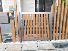 門まわり 木製調デザインアルミ角柱 LIXILリクシル デザイナーズパーツ 角材 引き戸門扉 アーキスライドD型 13-12 スライドドア